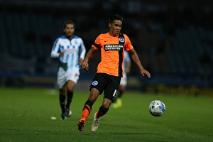 Huddersfield Town 21OCT14 Prints: Chicksen Defends: Huddersfield vs. Brighton & Hove Albion, October 2014