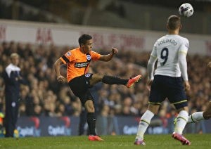 Tottenham Hotspur 29OCT14 Prints: Chicksen Stands Firm: Tottenham vs. Brighton in Capital One Cup Showdown