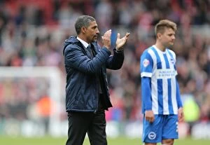 Images Dated 2nd May 2015: Chris Hughton Applauds: Middlesbrough vs. Brighton & Hove Albion, Sky Bet Championship (02MAY15)