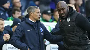 Fourth Round Prints: Chris Hughton and Darren Moore's Pre-Match Greetings: Brighton & Hove Albion vs