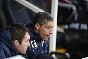 Images Dated 3rd January 2015: Chris Hughton Guides Brighton and Hove Albion in FA Cup Battle against Brentford (03.01.15)