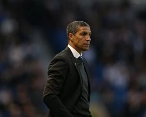 Images Dated 14th April 2015: Chris Hughton Leads Brighton and Hove Albion Against Huddersfield Town, 14APR15