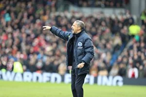 Images Dated 4th March 2018: Chris Hughton Leads Brighton and Hove Albion Against Arsenal in Premier League Clash (04MAR18)