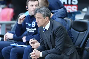 Wigan Athletic 18APR15 Prints: Chris Hughton Leads Brighton and Hove Albion in Championship Clash against Wigan Athletic (18APR15)