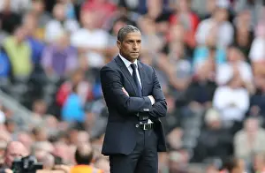 Fulham 15AUG15 Prints: Chris Hughton Leads Brighton and Hove Albion at Craven Cottage, Sky Bet Championship 2015