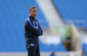 Prints of Chris Hughton during the pre-season friendly match between Brighton and Hove Albion and Sevilla FC at the American Express Community Stadium, Falmer, England on 2nd August 2015 Pre-Season Prints: Chris Hughton Leads Brighton and Hove Albion Against Sevilla FC in Pre-season Friendly (02)