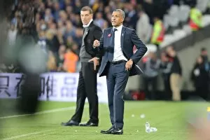Images Dated 20th October 2017: Chris Hughton Leads Brighton and Hove Albion Against West Ham United in Premier League Clash