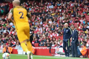 Arsenal 01OCT17 Prints: Chris Hughton and Paul Trollope Lead Brighton and Hove Albion at Arsenal's Emirates Stadium (01OCT17)