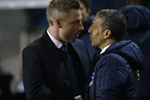 Millwall Prints: Chris Hughton vs Neil Harris: Intense Rivalry in Millwall vs Brighton and Hove Albion Championship Clash