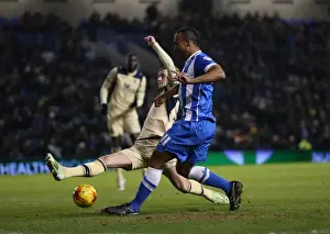 Leeds United 24FEB15 Prints: Chris O'Grady in Action: Brighton & Hove Albion vs Leeds United, 24 February 2015