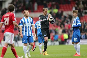 Middlesbrough 02MAY15 Prints: Christian Walton Appreciates Fan Support: Middlesbrough vs. Brighton & Hove Albion (2015)
