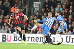 Images Dated 19th September 2017: Clash of Captains: Francis vs. Skalak in the EFL Cup: Bournemouth vs