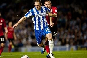 Images Dated 21st August 2012: Clash of the Craigs: Mackail-Smith vs. Bellamy - Brighton & Hove Albion vs