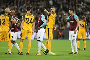 West Ham United 20OCT17 Prints: Clash at the London Stadium: Premier League Showdown between West Ham United and Brighton & Hove Albion (2017)