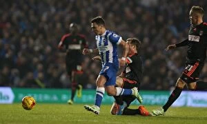 Images Dated 29th November 2014: Colunga in Action: Brighton & Hove Albion vs. Fulham (29NOV14)
