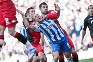Images Dated 10th March 2012: Controversial Moment at Brighton & Hove Albion vs Portsmouth