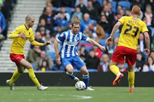 Watford 25APR15 Prints: Craig Mackail-Smith in Action: Brighton and Hove Albion vs. Watford, 25 April 2015