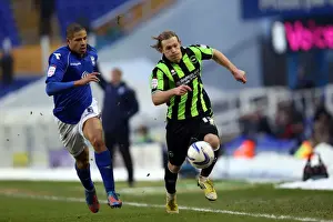 Birmingham City - 19-01-2013 Prints: Craig Mackail-Smith Attacks in Intense Moment from Birmingham City vs