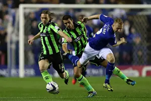 Leicester City - 23-10-2012 Prints: Craig Mackail-Smith of Brighton & Hove Albion Faces Off Against Leicester City in Championship Match
