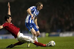 Nottingham Forest - 15-12-2012 Prints: Craig Mackail-Smith Charges Forward: Intense Moment from Brighton & Hove Albion vs Nottingham Forest