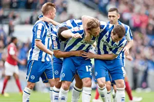 Barnsley - 25-08-2012 Prints: Craig Mackail-Smith Scores for Brighton & Hove Albion Against Barnsley, August 25, 2012