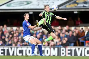 Event:bb 20130101 Prints: Craig Mackail-Smith Scores the Winning Goal for Brighton & Hove Albion Against Ipswich Town