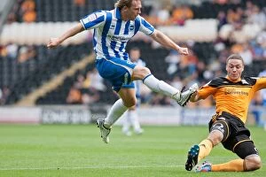 Images Dated 18th August 2012: Craig Mackail-Smith shoots Hull City Brighton HA 120818