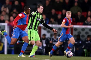 <b class=qtipBold><figcaption>Crystal Palace Brighton 121201</figcaption></b><br>Ashley Barnes surges forward during Crystal Palace v Brighton & Hove Albion, Npower Championship, Selhurst Park, London, Sat 1st Dec, 2012.<br><em>© Paul Hazlewood</em> Crystal Palace Brighton 121201