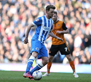 Wolverhampton Wanderers 14MAR15 Prints: Dale Stephens in Action: Brighton and Hove Albion vs