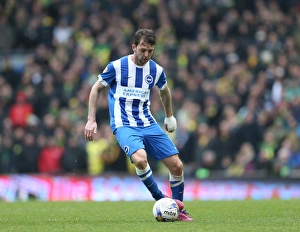 Norwich City 03APR15 Prints: Dale Stephens in Action: Brighton and Hove Albion vs