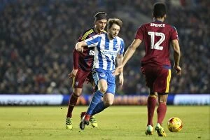 Images Dated 14th February 2017: Dale Stephens in Action: Brighton & Hove Albion vs Ipswich Town