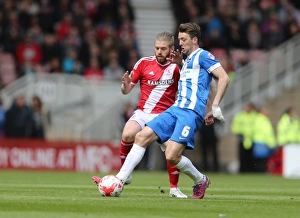 Middlesbrough 02MAY15 Prints: Dale Stephens: In Action Against Middlesbrough, Sky Bet Championship (May 2015)