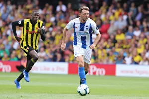 Dale Stephens in Action: Watford vs. Brighton and Hove Albion, Premier League (11th August 2018) - Midfielder's Determined Performance