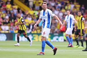 Watford Away 11AUG18 Prints: Dale Stephens of Brighton and Hove Albion in Action Against Watford in Premier League Match