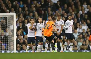 Tottenham Hotspur 29OCT14 Prints: Danny Holla of Brighton and Hove Albion Faces Off Against Tottenham Hotspur in the Capital One Cup