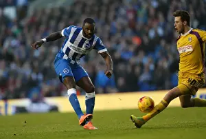 Fulham 29NOV14 Prints: Darren Bent Scores Against Brighton & Hove Albion for Fulham at American Express Community Stadium (29NOV14)