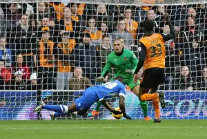 Wolverhampton Wanderers 20DEC14 Prints: Darren Bent Scores for Brighton and Hove Albion against Wolverhampton Wanderers