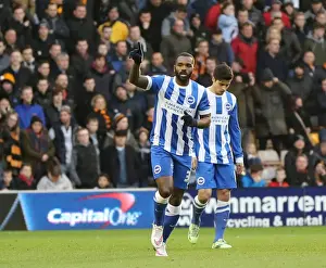Wolverhampton Wanderers 20DEC14 Prints: Darren Bent Scores and Celebrates: Wolverhampton Wanderers vs