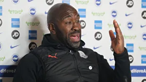 Fourth Round Prints: Darren Moore in Action: Brighton and Hove Albion vs