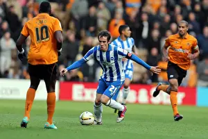 Wolves - 10-11-2012 Prints: David Lopez in Action: Wolves vs