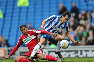 Middlesbrough - 20-10-2012 Prints: David Lopez Fouled in Brighton & Hove Albion vs Middlesbrough