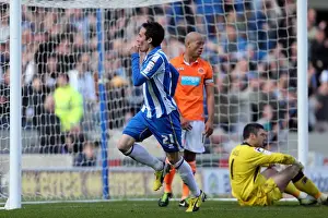 Dist:lguepaper Prints: David Lopez Scores Albion's Fourth Goal Against Blackpool (April 20, 2013)