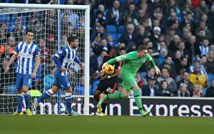 Fulham 29NOV14 Prints: David Stockdale in Action: Brighton & Hove Albion vs Fulham (29NOV14)