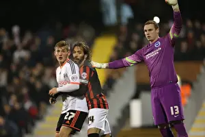 Fulham 29DEC14 Prints: David Stockdale: Focused in the Heat of the Championship Clash - Fulham vs