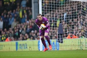 Norwich City 22NOV14 Prints: David Stockdale Focused: Norwich City vs. Brighton & Hove Albion, Carrow Road, 2014