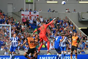 Hull City 12SEP15 Prints: David Stockdale's Dramatic Save: Brighton and Hove Albion vs