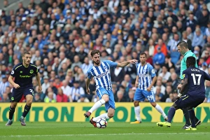 Everton 15OCT17 Prints: Davy Propper in Action: Brighton and Hove Albion vs