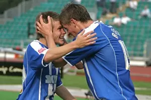 Celebration Collection: Dean Cox celebarates his goal with Alex Revell
