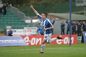 Season 2006-07 Prints: Dean Cox's Euphoric Moment: First Goal for Brighton & Hove Albion in FA Cup against Northwich Victoria