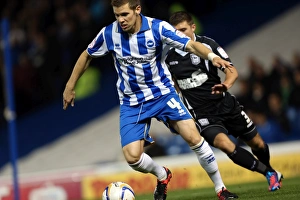 Ipswich Town - 02-10-2012 Prints: Dean Hammond in Action: Brighton & Hove Albion vs